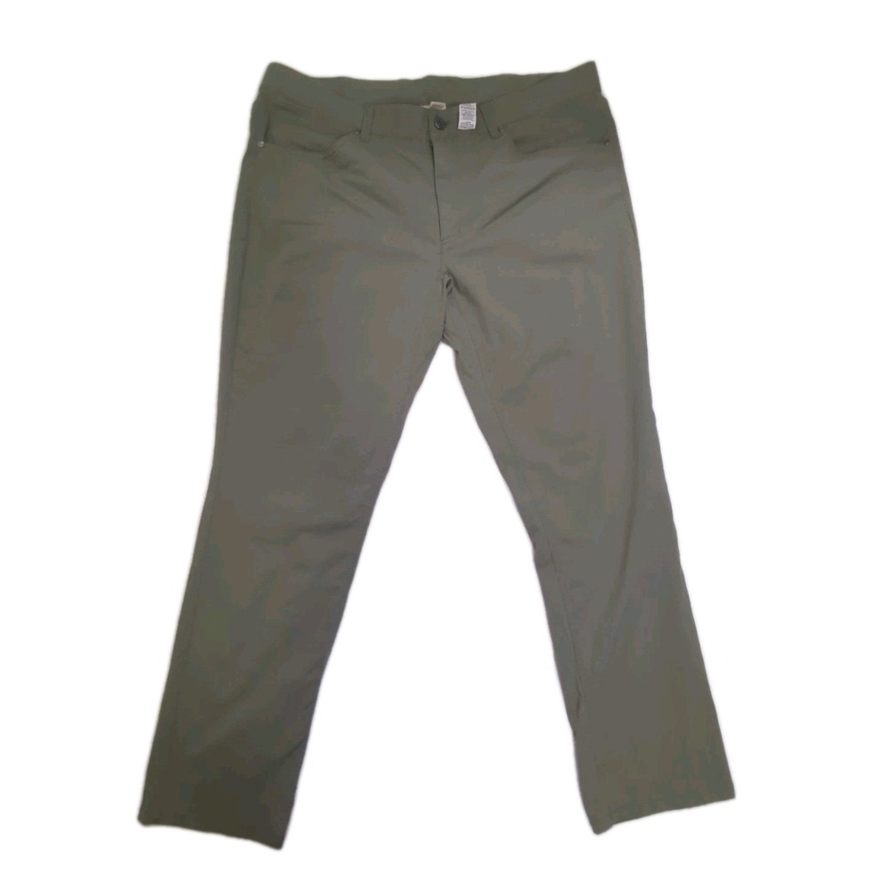 L.L.Bean Mens 40x32 Gray Hiking Pants Nylon Stretch Zip Pockets Outdoor